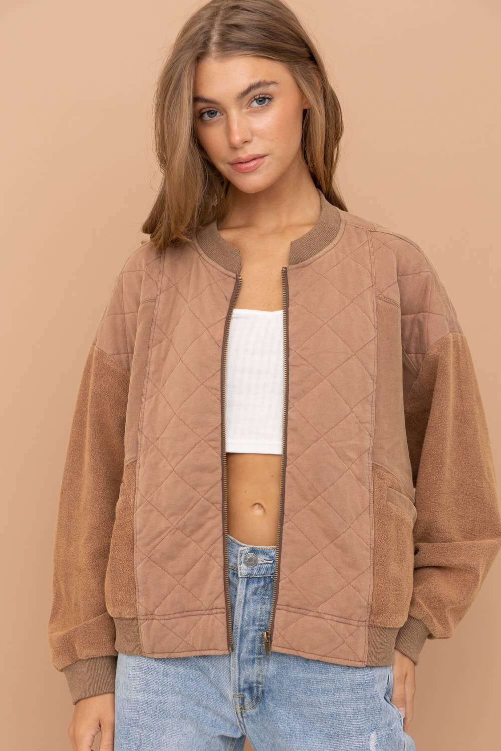 Quilted Fleece Jacket