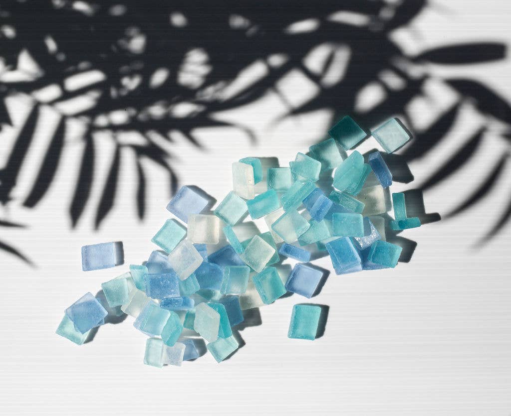 Aqua Sea Glass Glass Soap