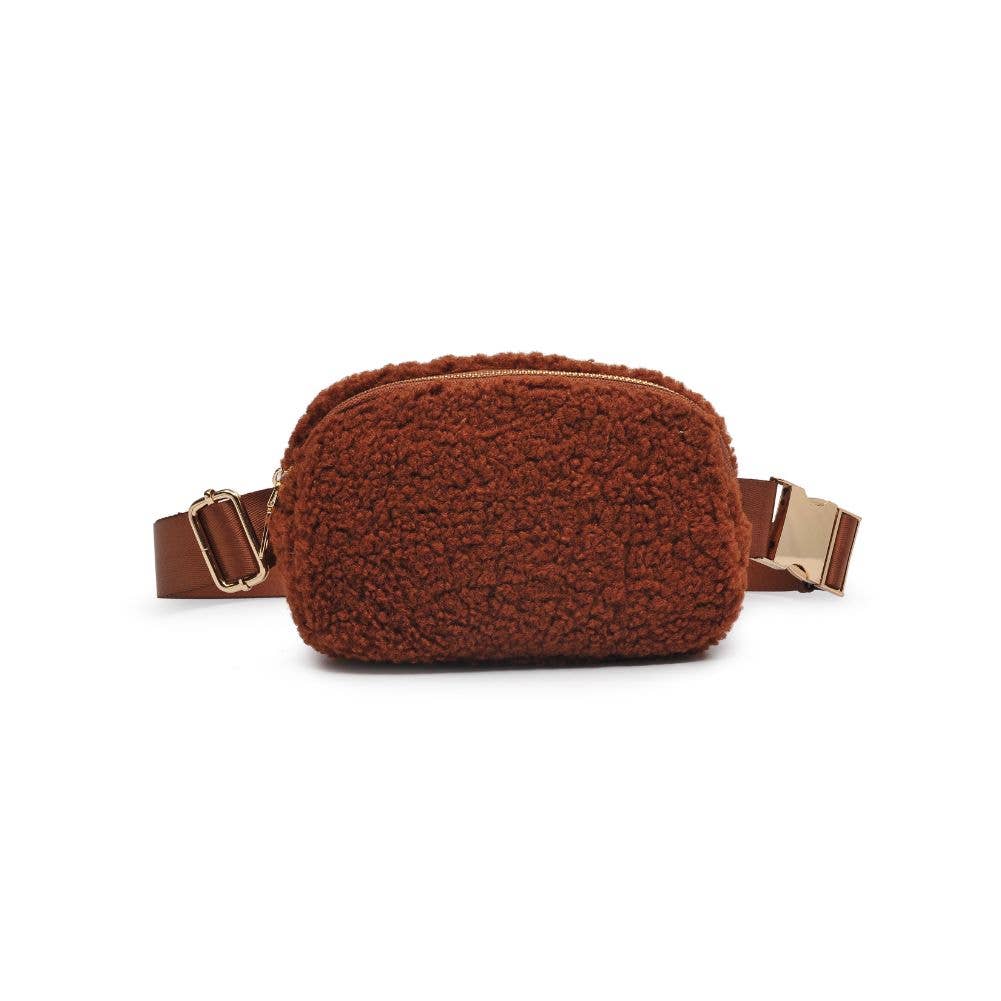 Santi Sherpa Shearling Belt Bag Fanny Pack