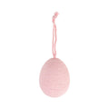 A21612: Pale pink cord egg ornament, 3.5 in