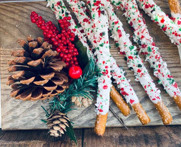 Belgian Chocolate Pretzel Rods: Chocolate Dipped in bag