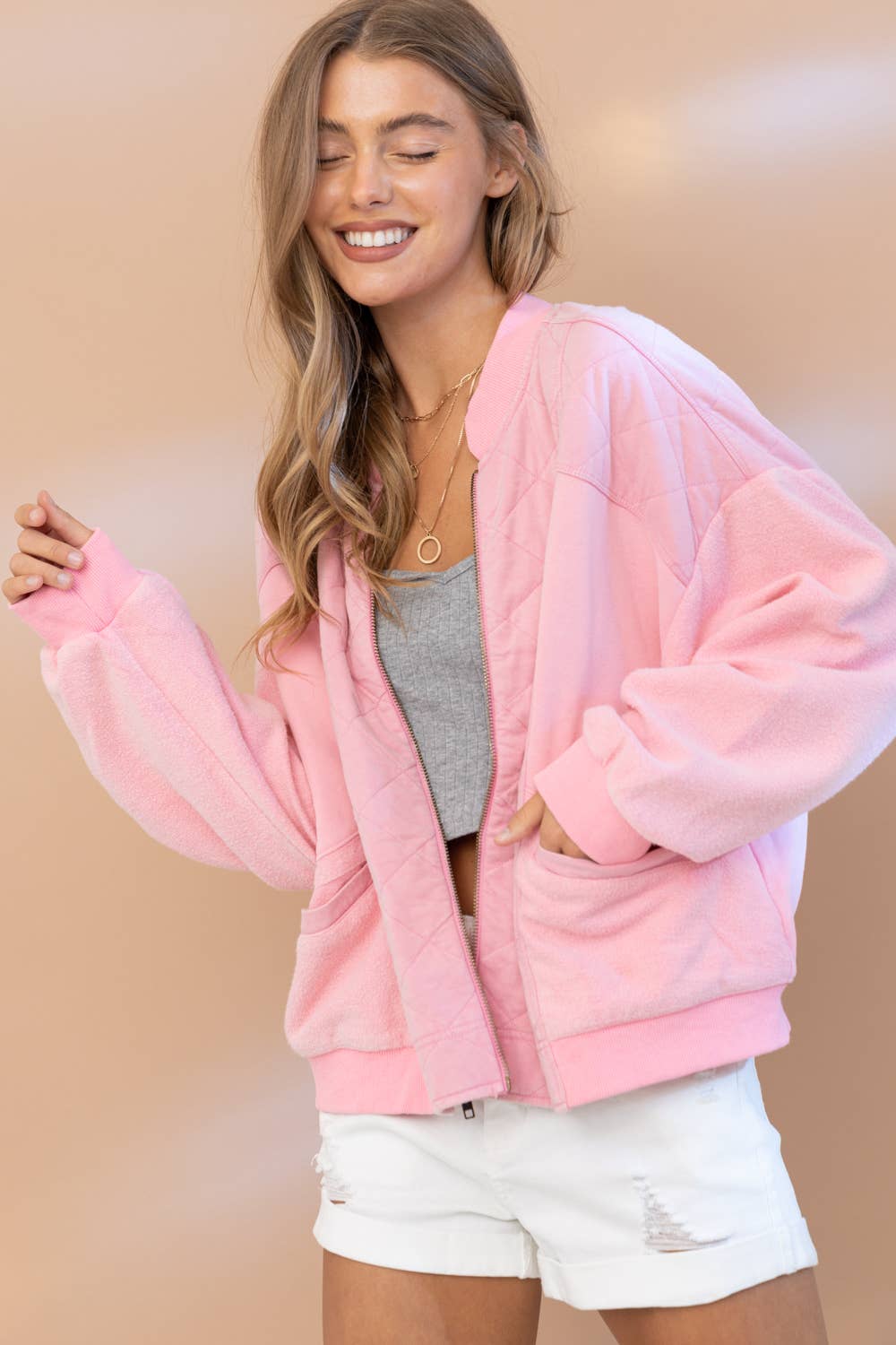 Quilted Fleece Jacket