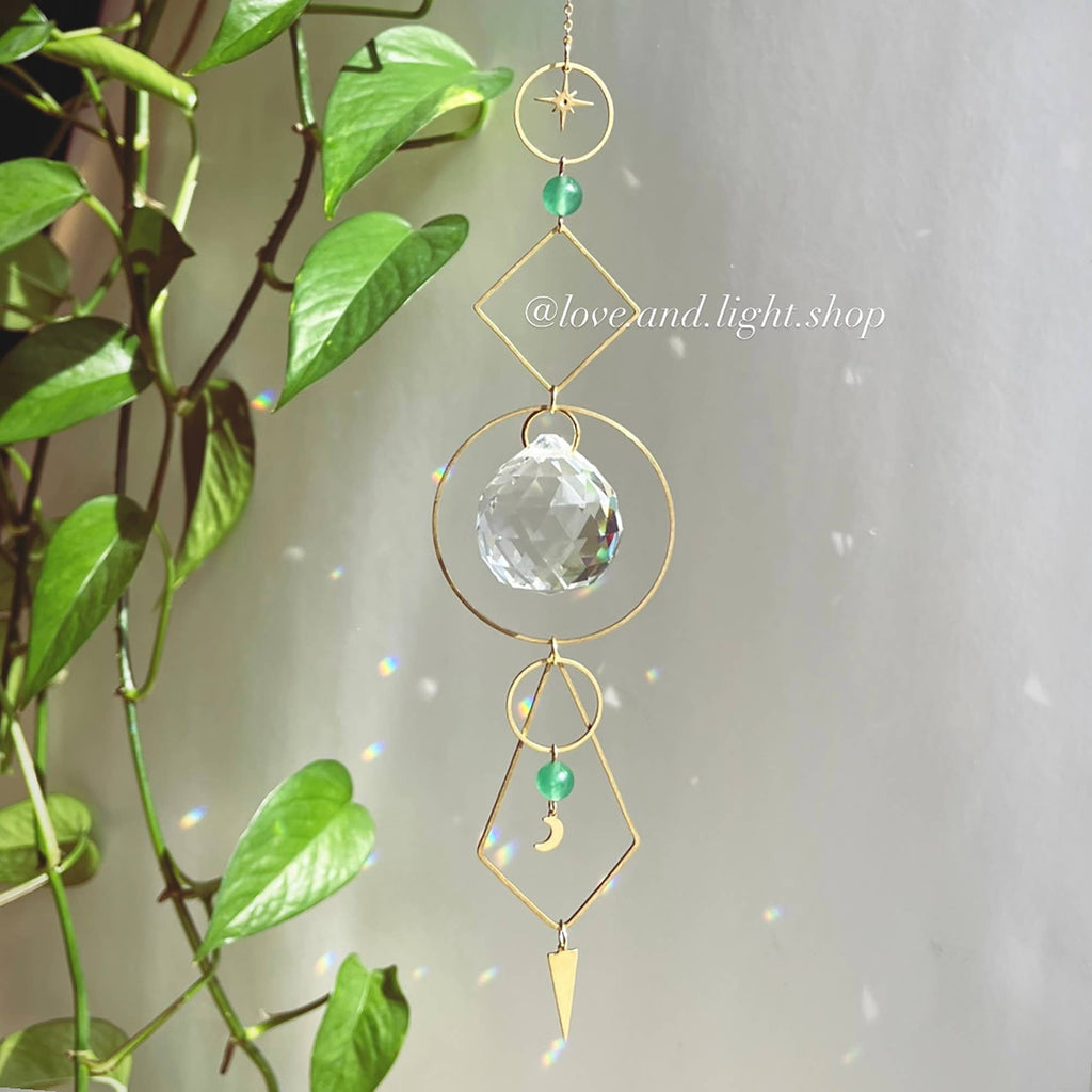 PHOEBE Celestial Suncatcher + Aventurine Beadwork