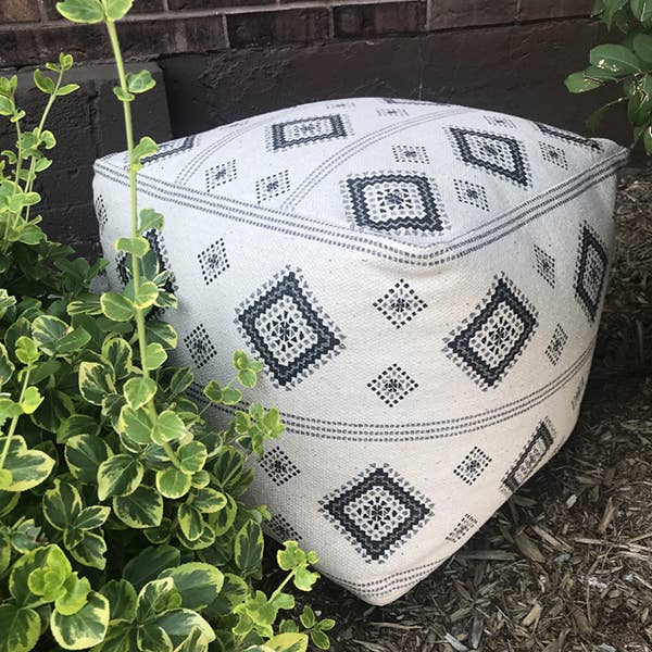 18" x 18" x 15" Cotton Pouf