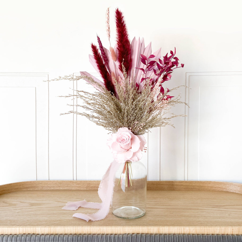 Preserved Rose & Dried Flower Bouquet