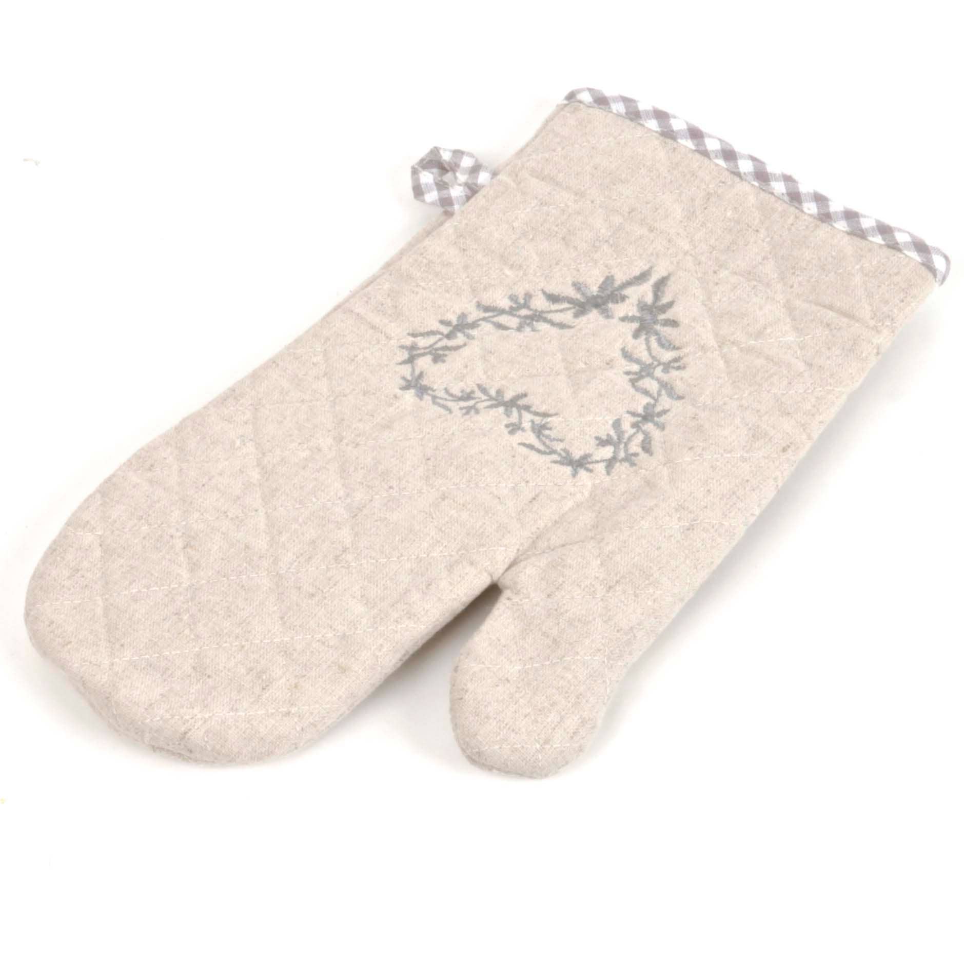 Linen Oven Mitten, Heart