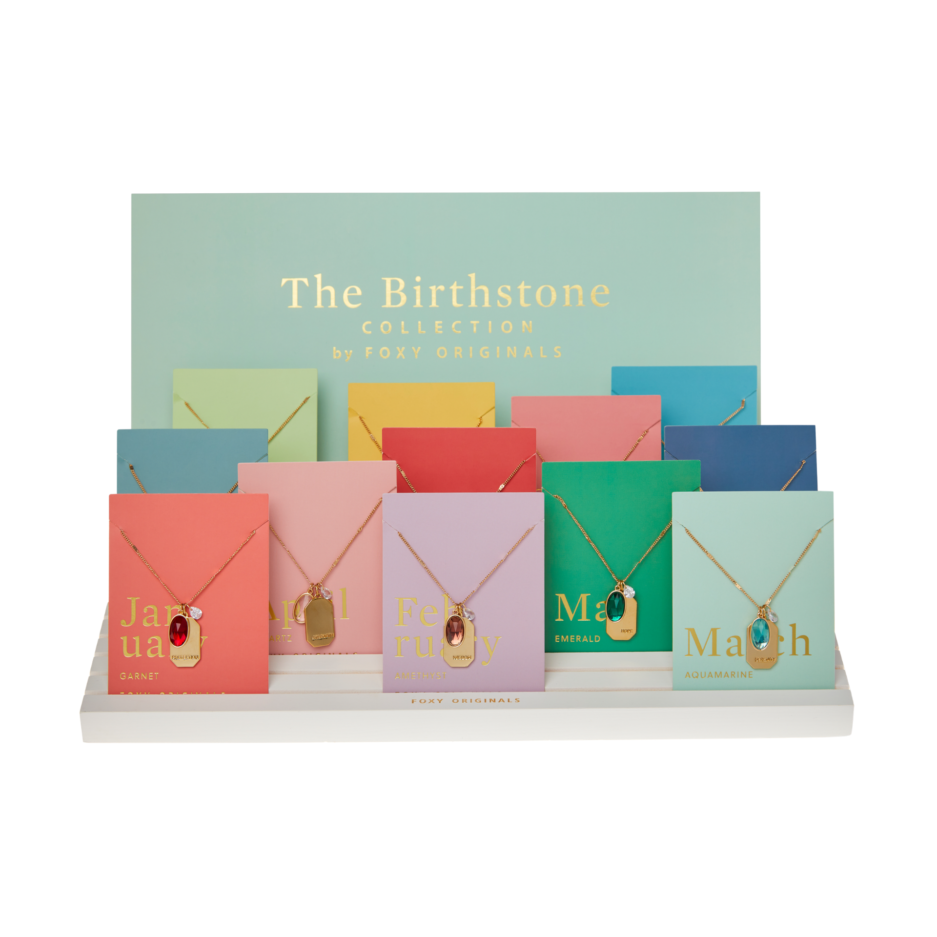 Birthstone Collection Displays | Necklaces & Earrings