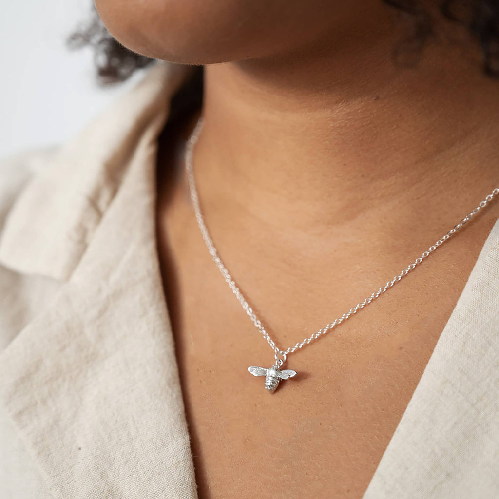 Honeybee Necklace: Silver