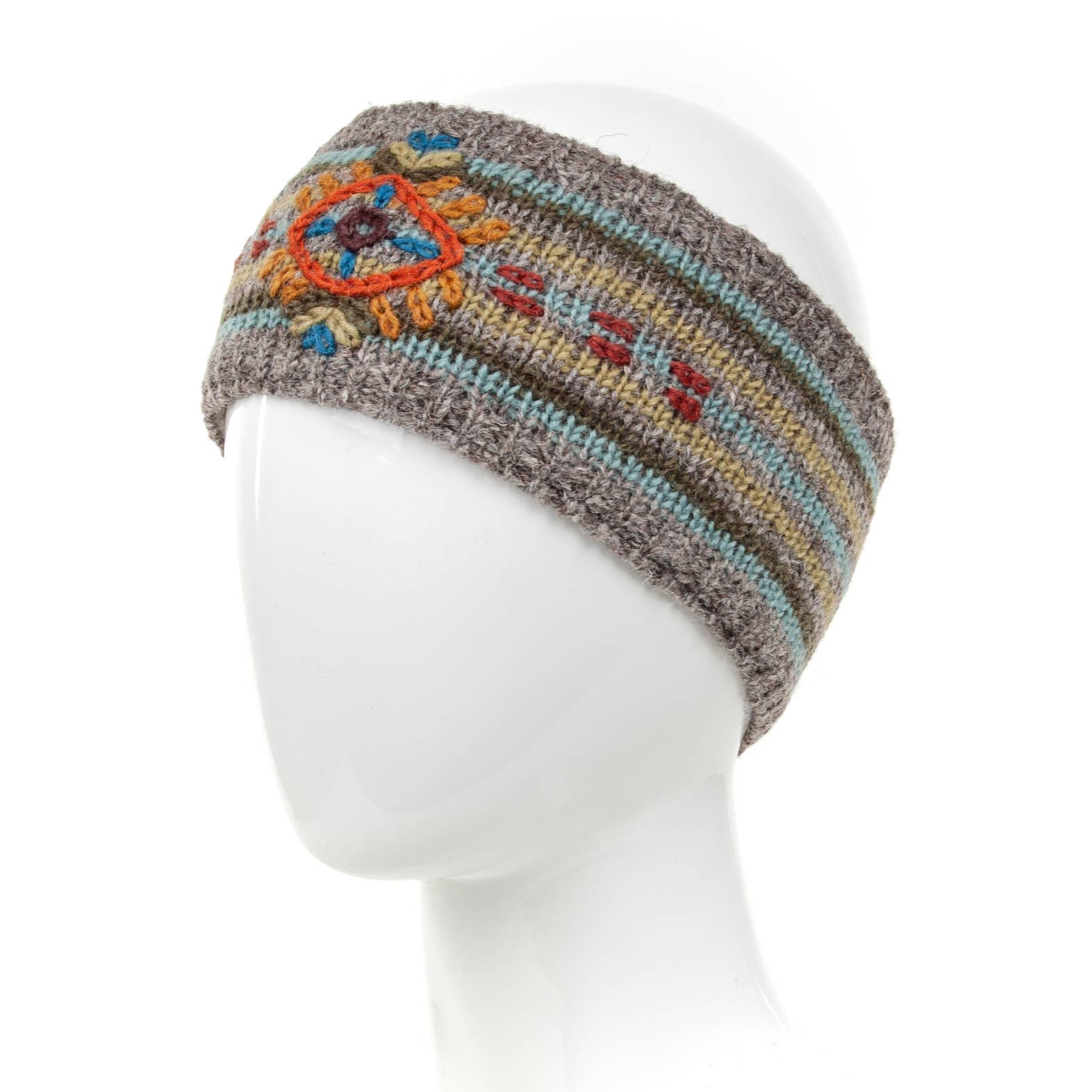 Mika Wool Knit Headband with Southwest Stitching