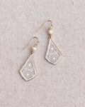 Freshwater Pearl Filigree Diamond Earrings