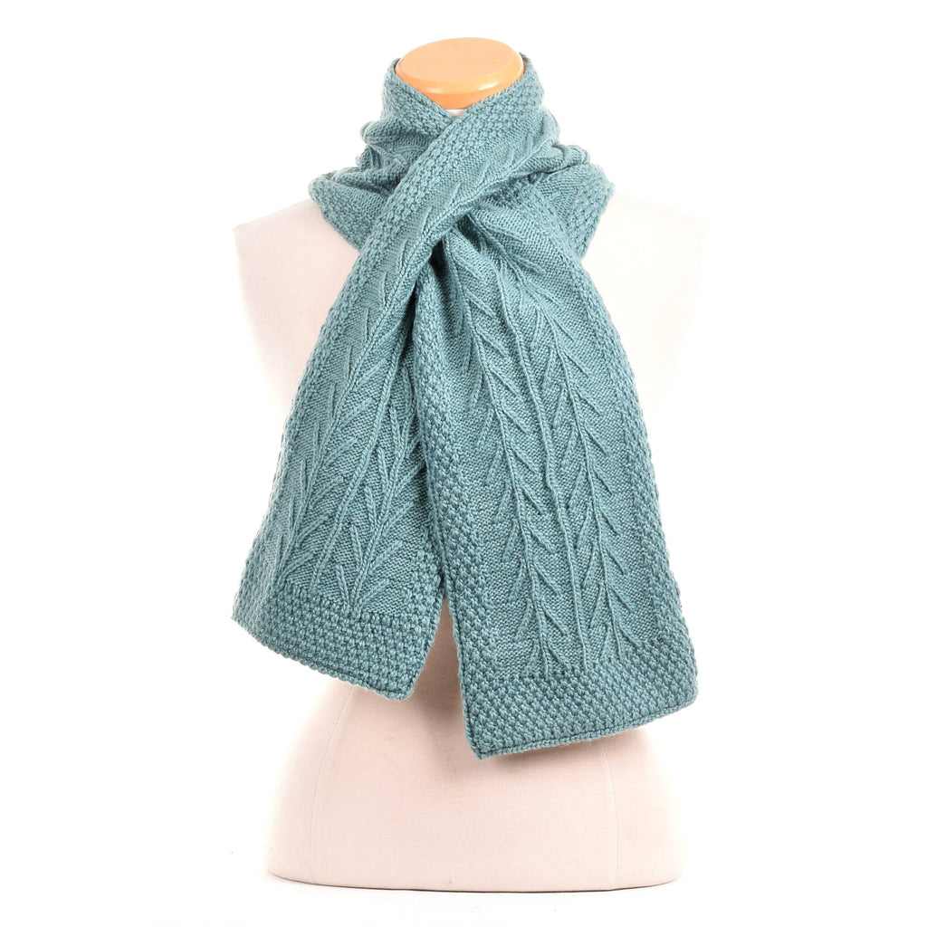 Willow Fleece lined Wool Knit Scarf: Oatmeal