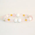 Stretch Bracelet | Rose Quartz & White Lava Stone