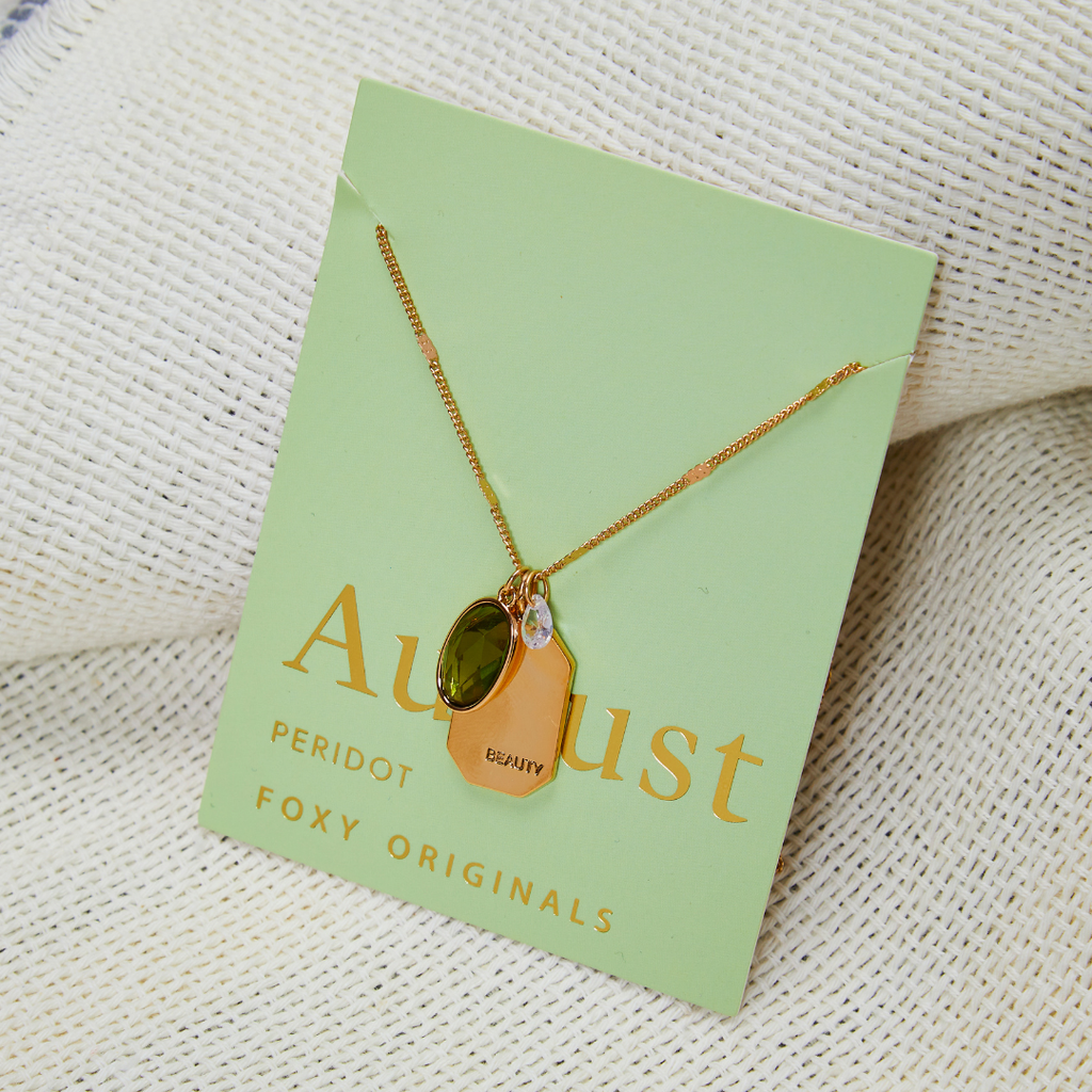 August Birthstone Necklace | Spring 2026 | Birthday Gifts