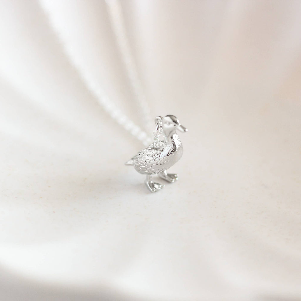 Duck Necklace: Silver