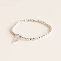 Stretch Bracelet | Silver with Heart Charm