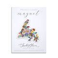 Newfoundland Map Pressed Flower Magnet