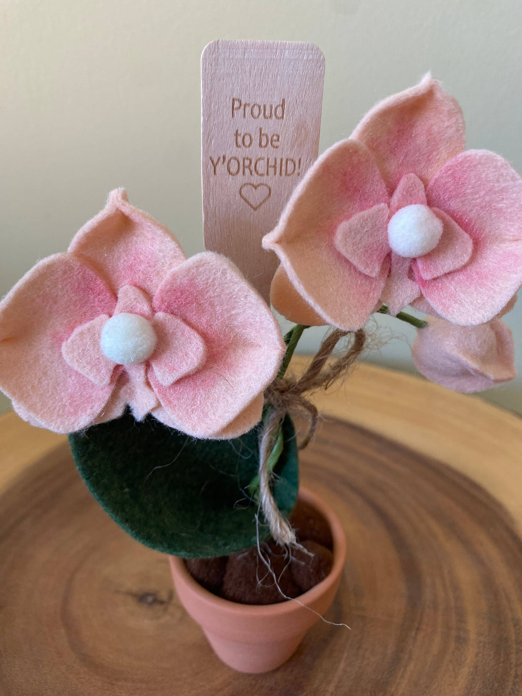 Felt Forever Flower | Proud to be Y’orchid” | Peach