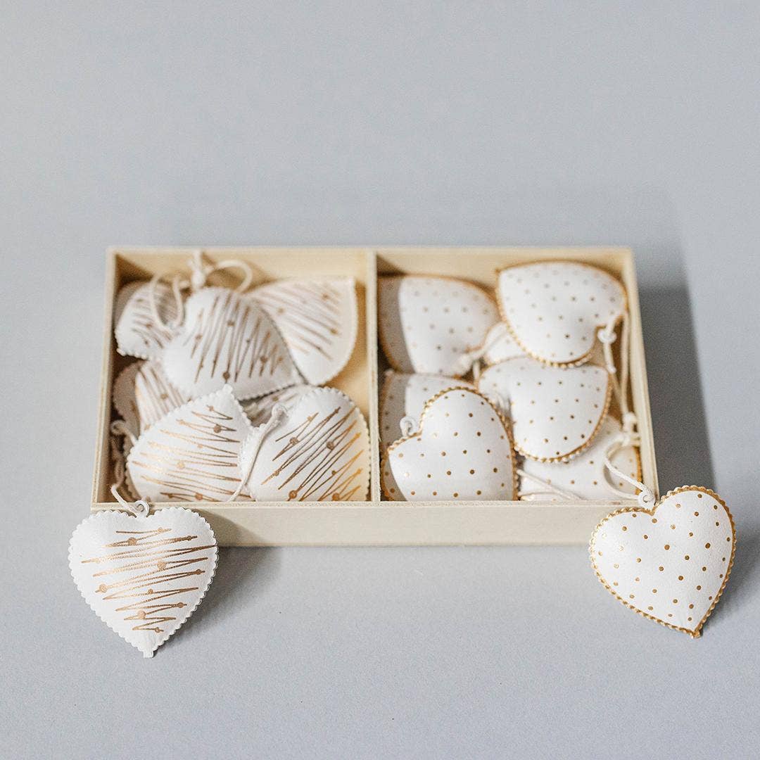 White Metal Hearts