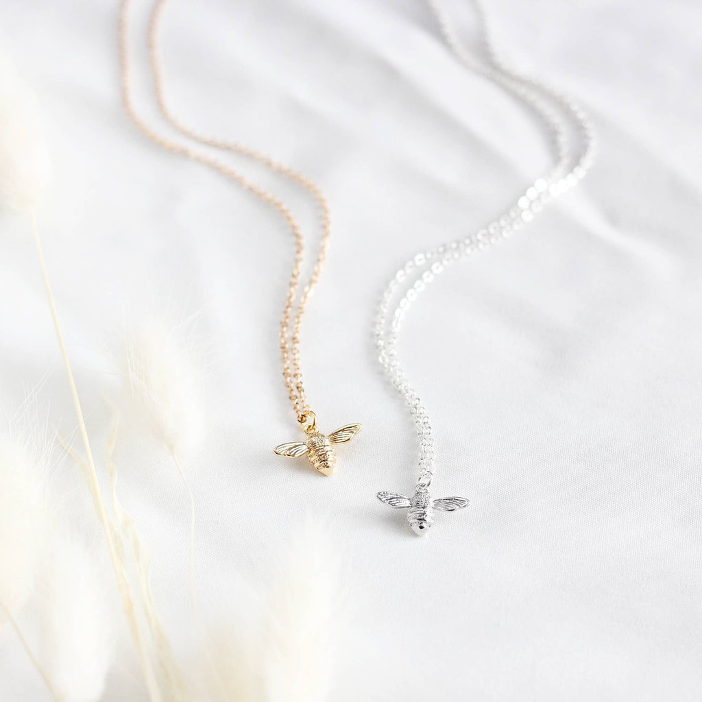 Honeybee Necklace: Silver