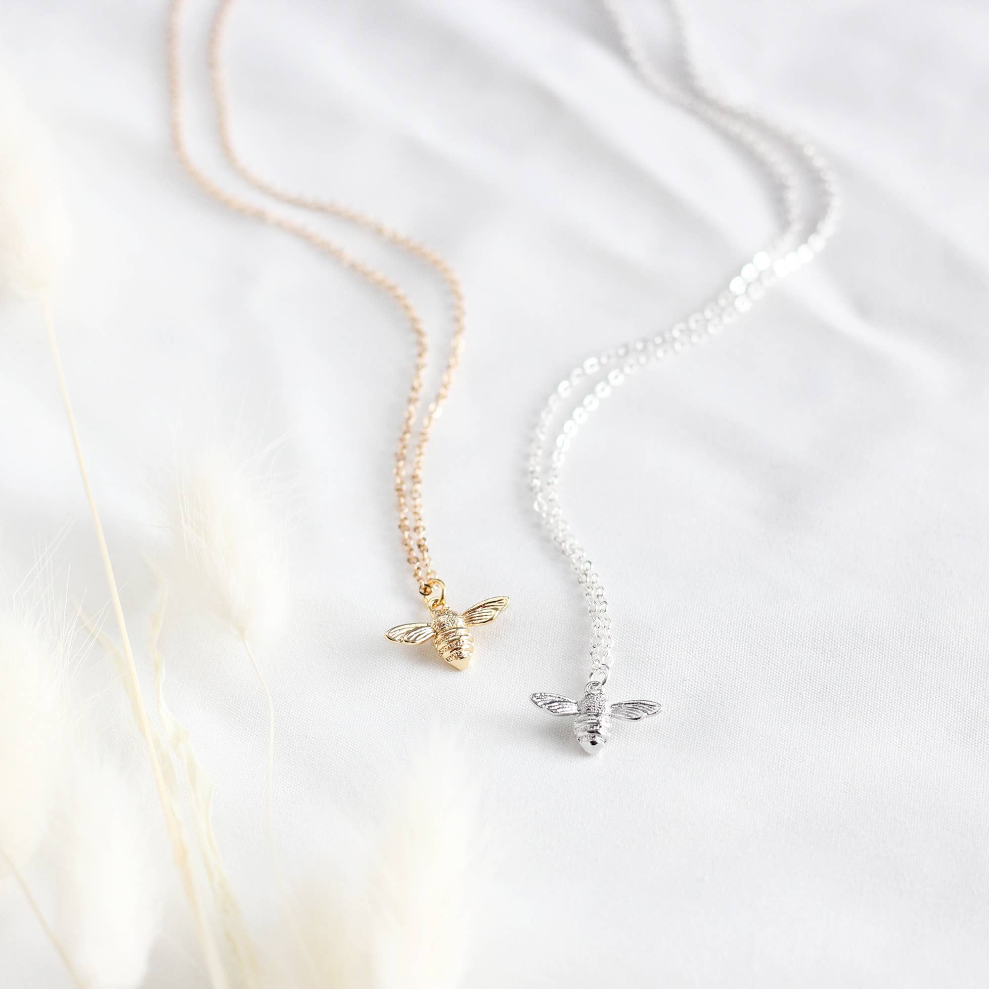 Honeybee Necklace: Silver