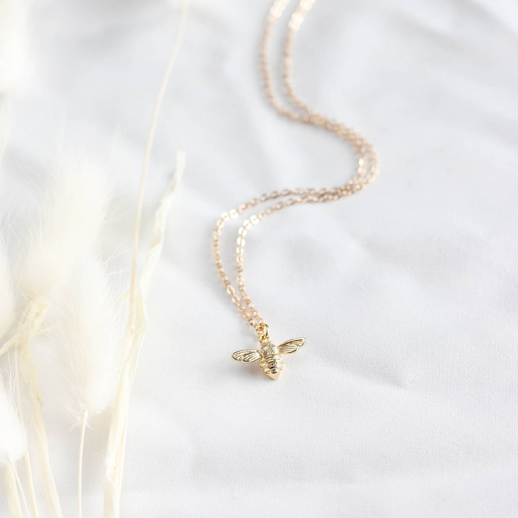 Honeybee Necklace: Silver