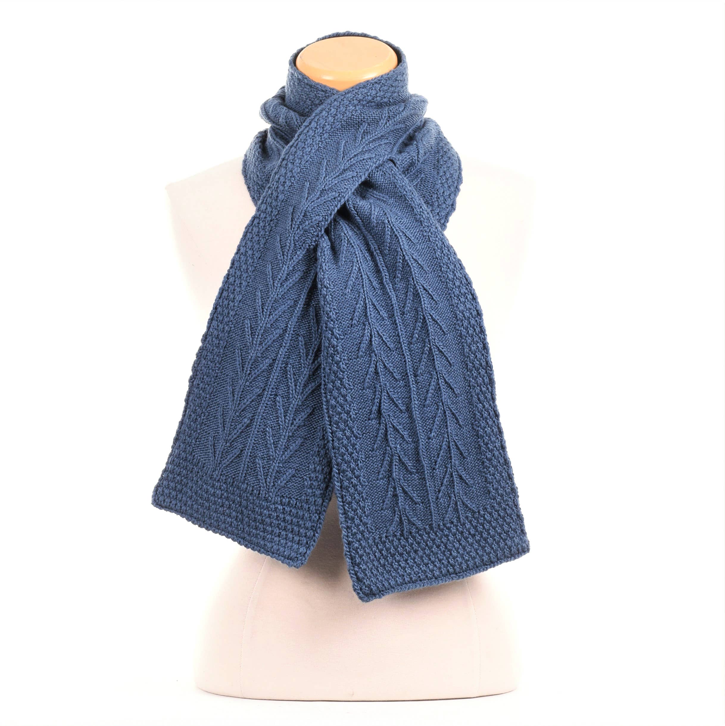 Willow Fleece lined Wool Knit Scarf: Oatmeal