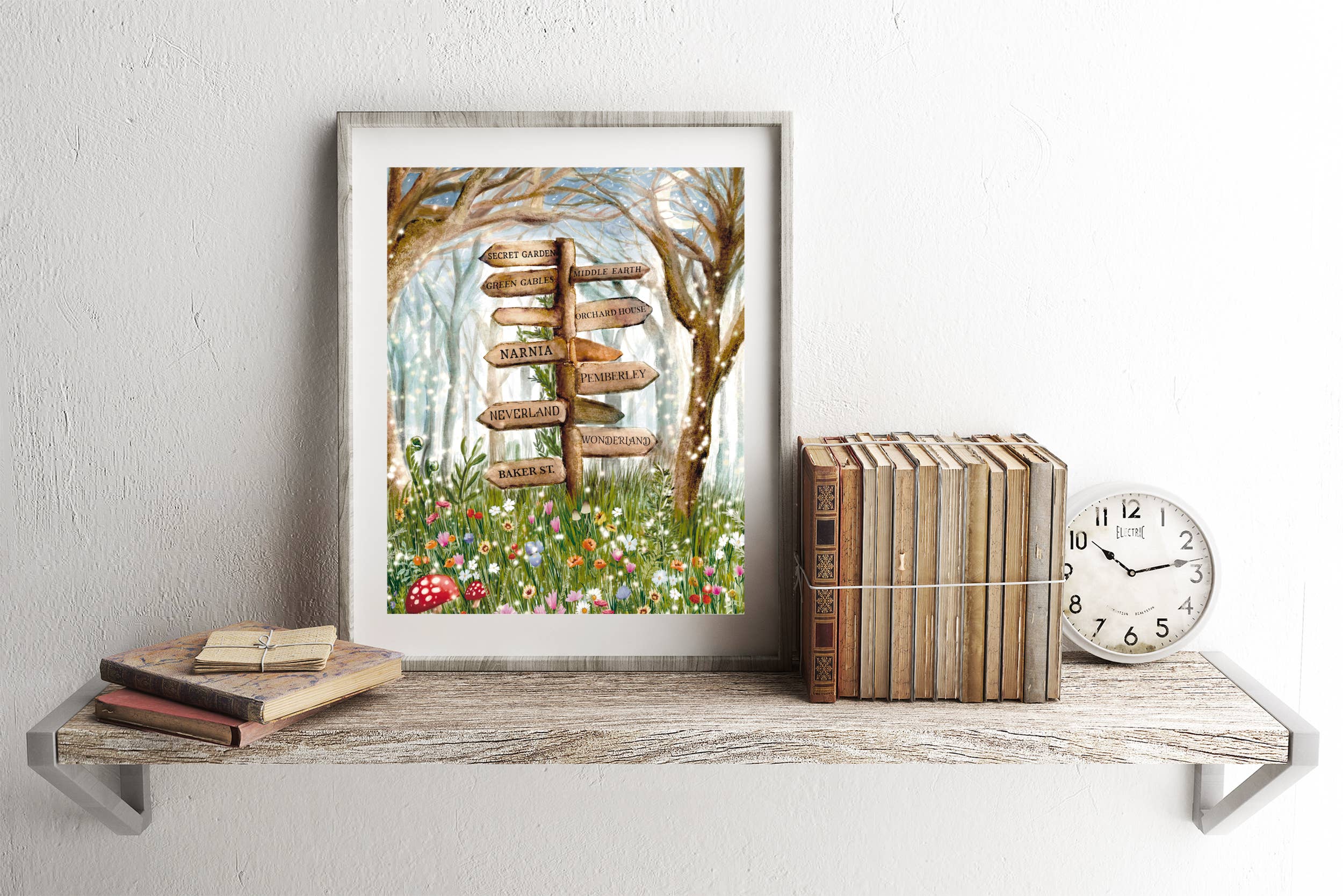 Literary Locations Signpost Print