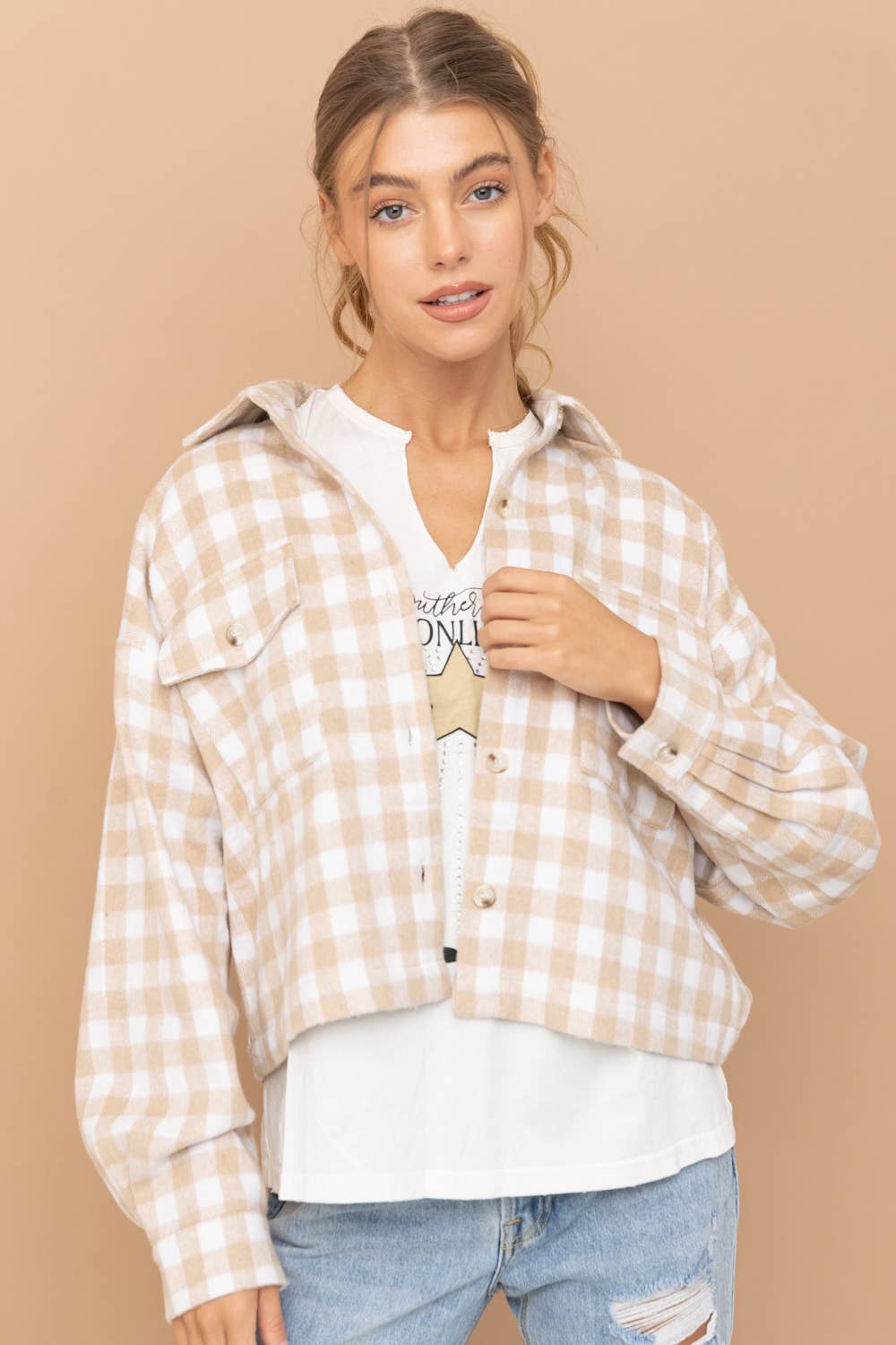 Cropped Shirt Jacket