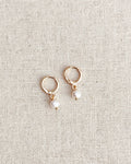 Mini Pearl Huggie Hoop Earrings