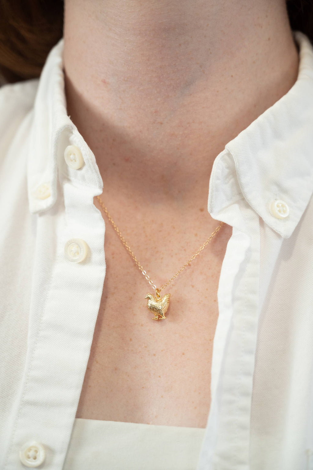 Chicken Necklace: Silver