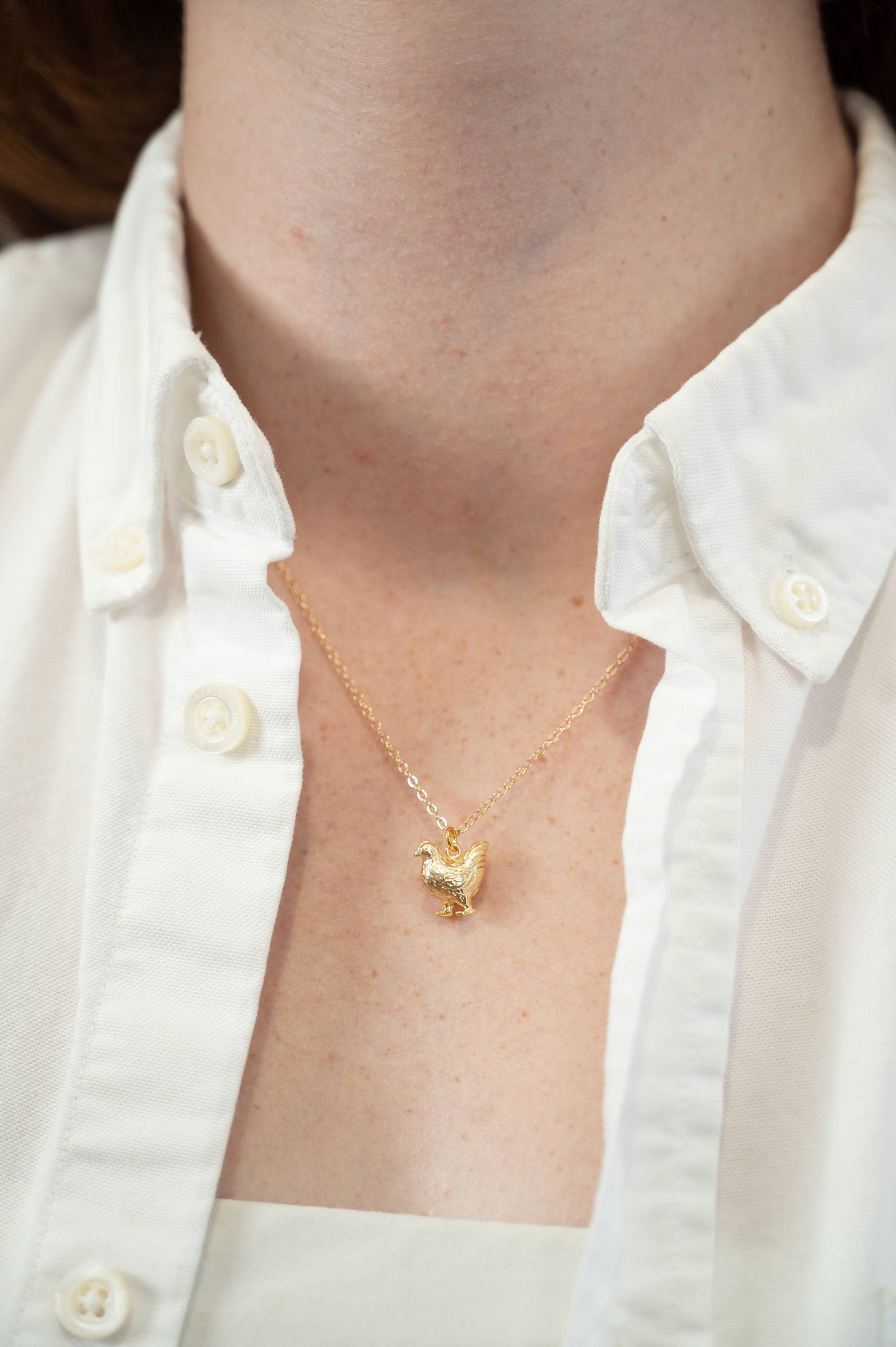 Chicken Necklace: Silver