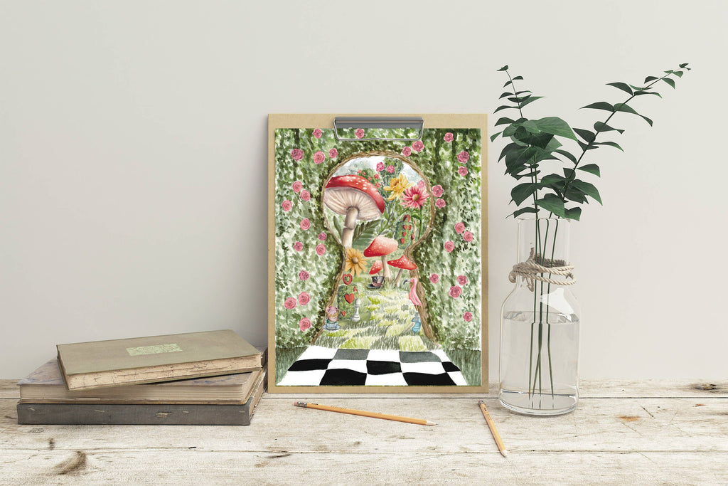 Alice in Wonderland Rosebush Print