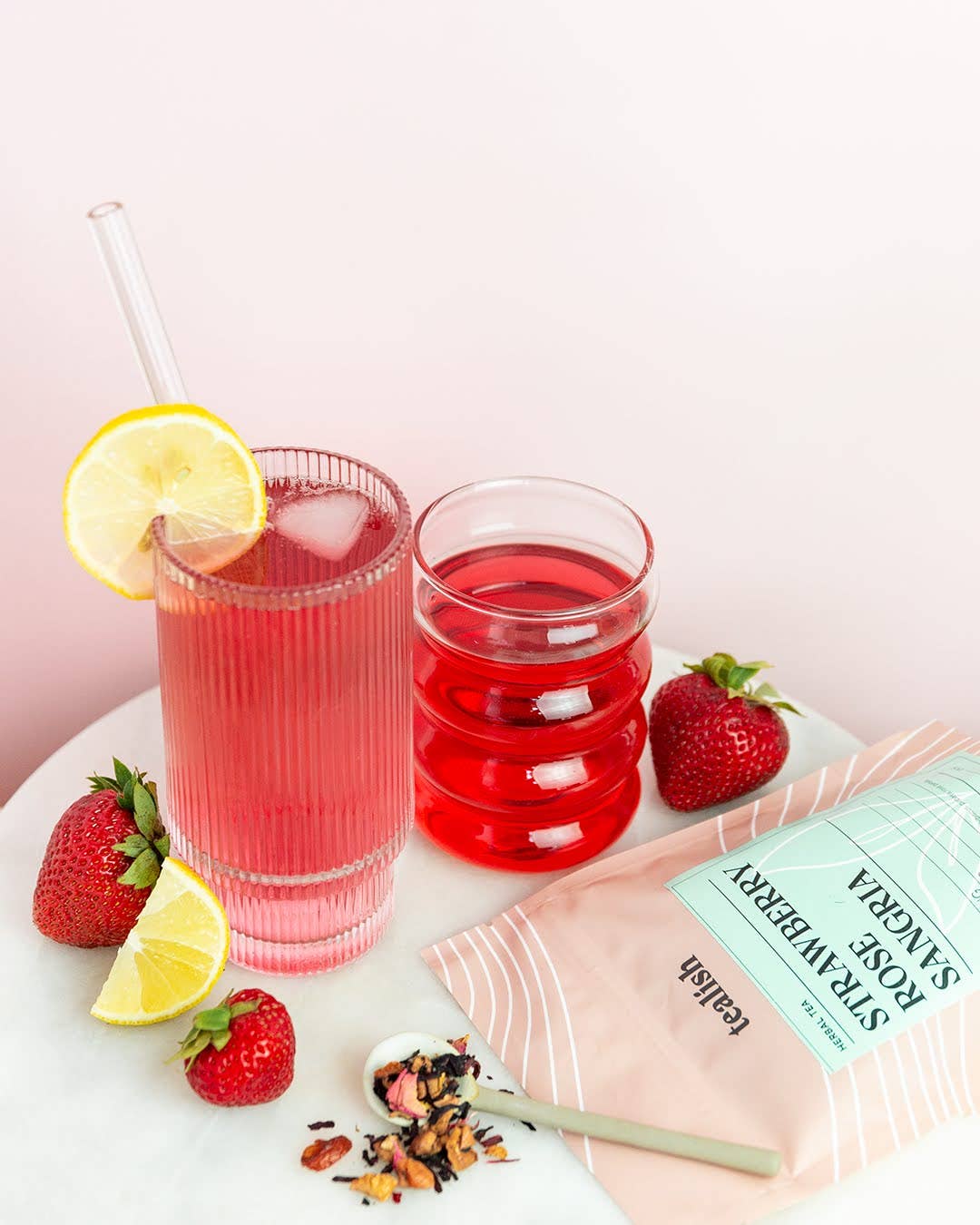 Strawberry Rose Sangria - Herbal Tea: 50g pouch