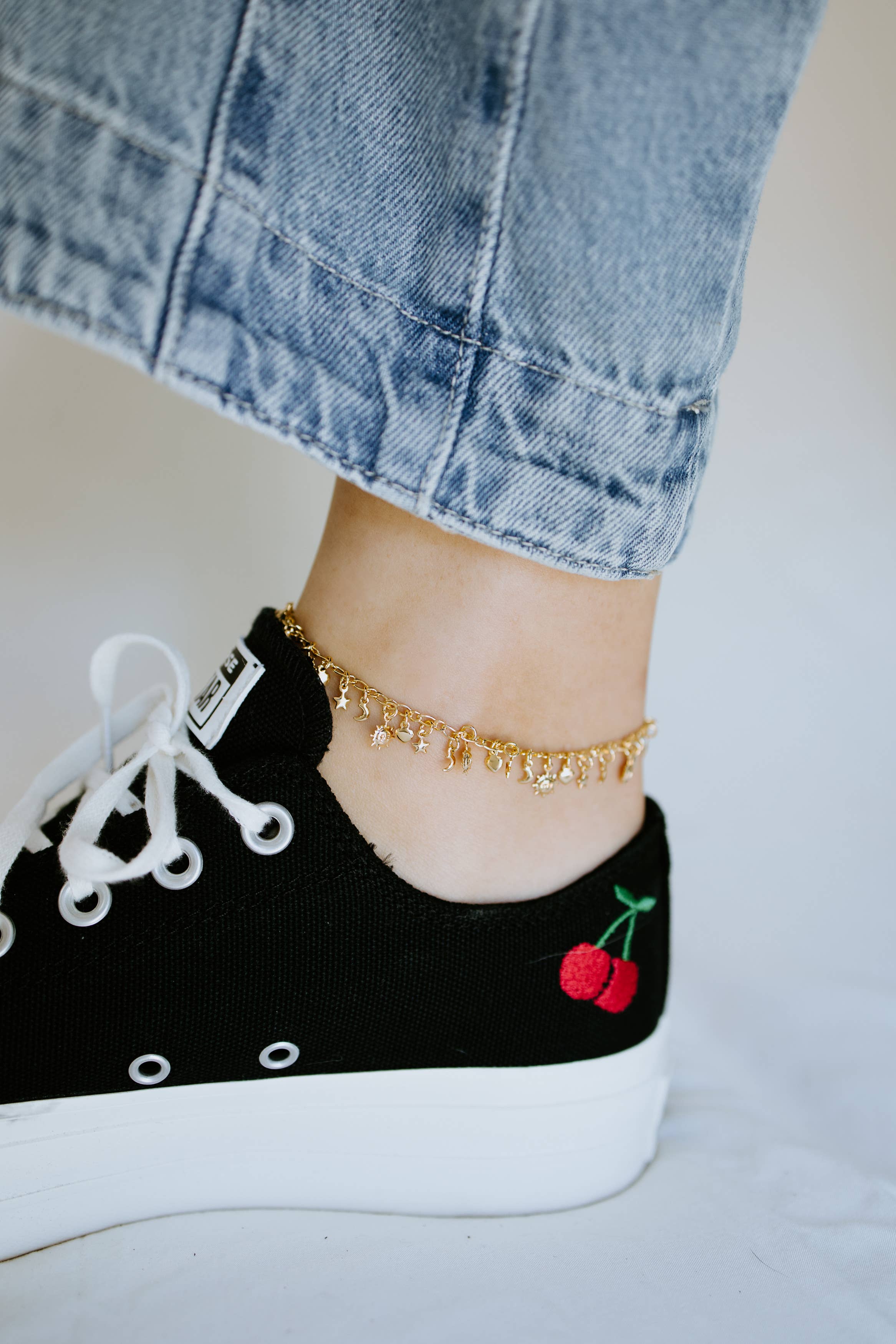 Gold Charm Anklet