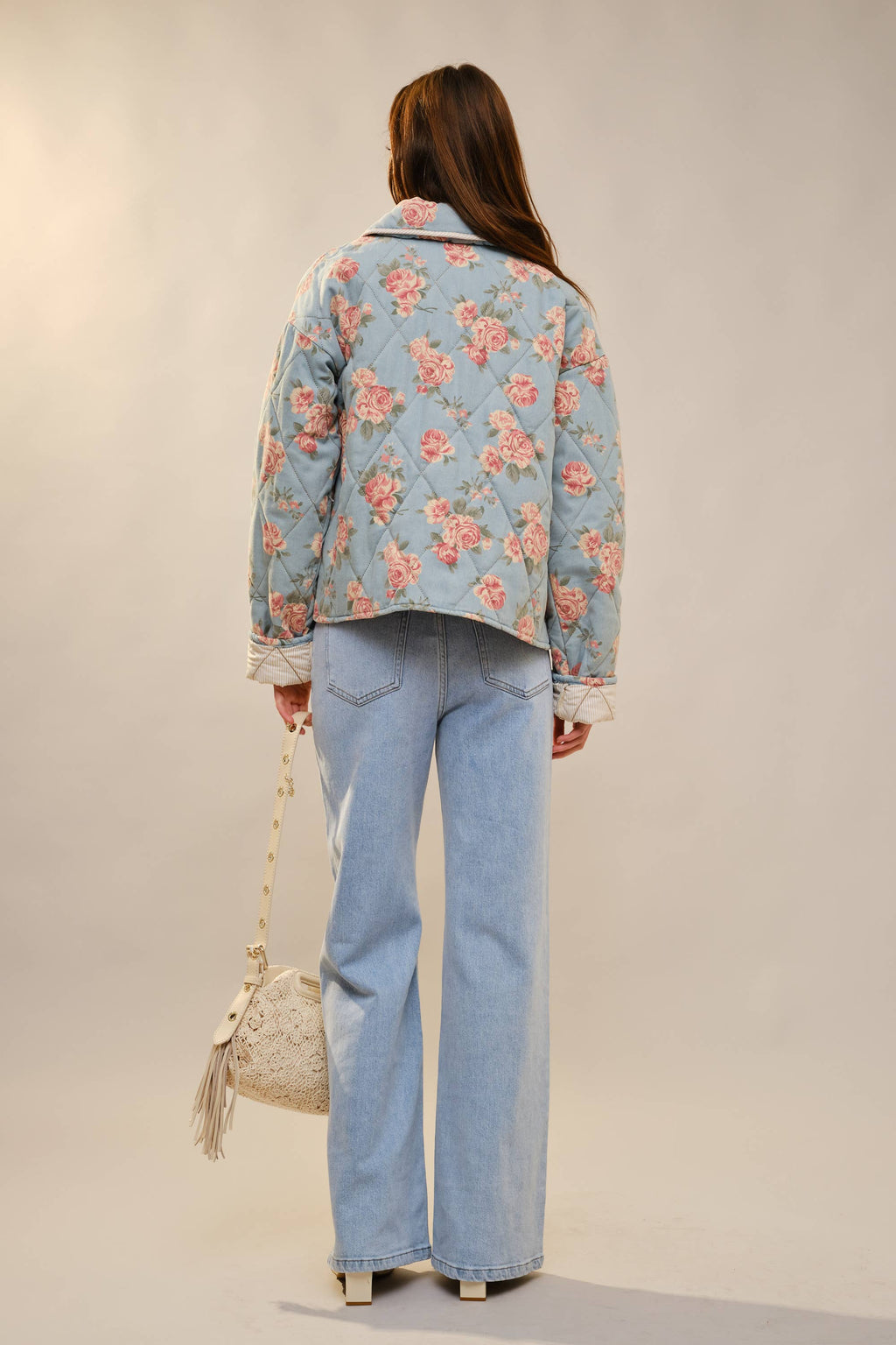 Flower Print Quilted Jacket