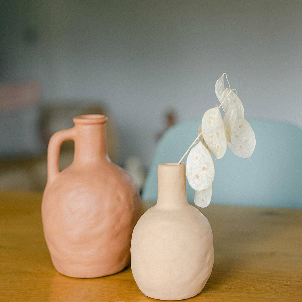 Ceramic Terra Cotta Bud Vase