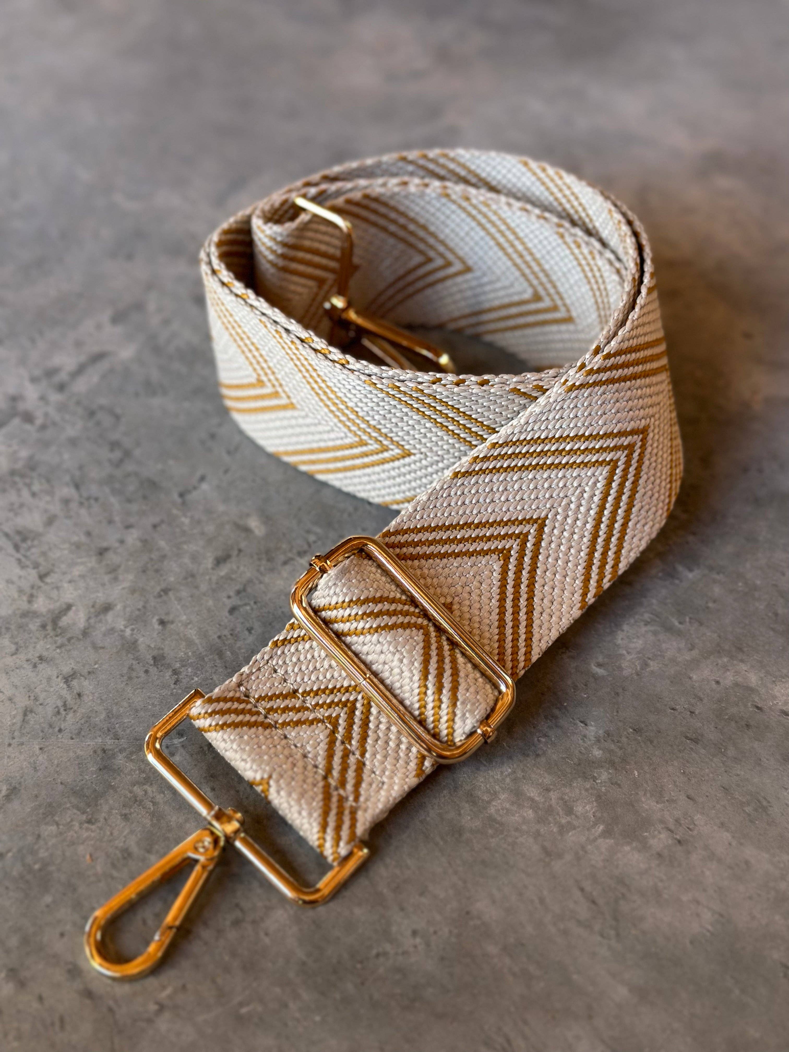 Chevron Mustard bag strap