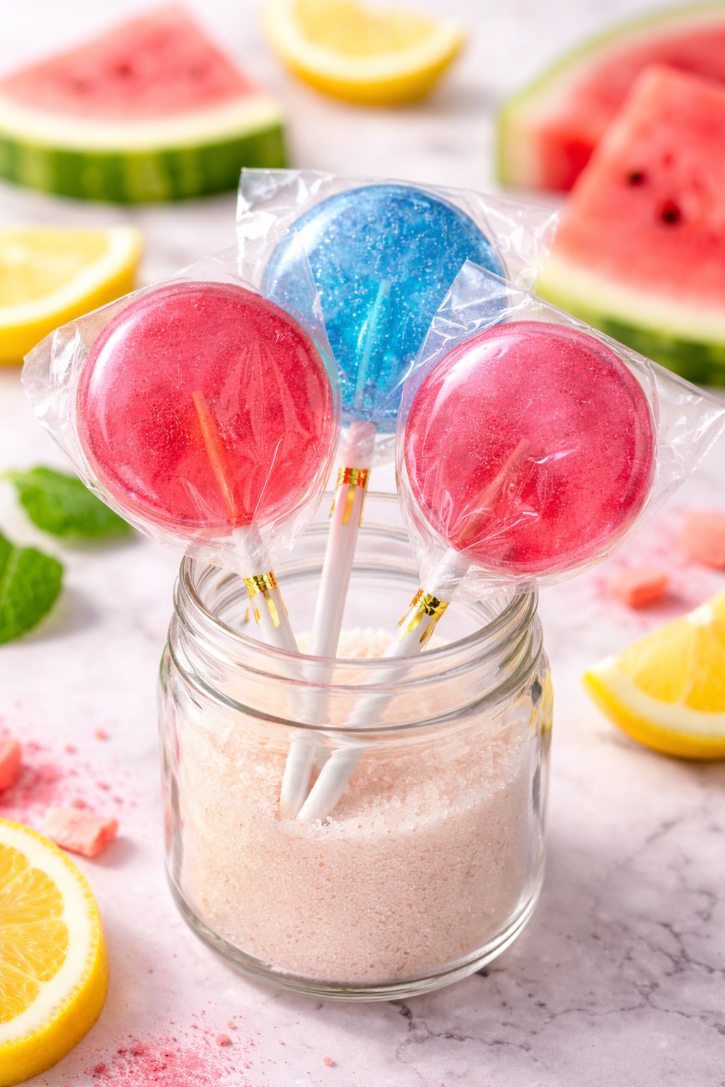 Gourmet Watermelon Lemonade Sparkle Lollipop