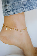 Gold Coin Charm Anklet
