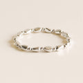Stretch Bracelet | Stone-Shaped Silver Beads