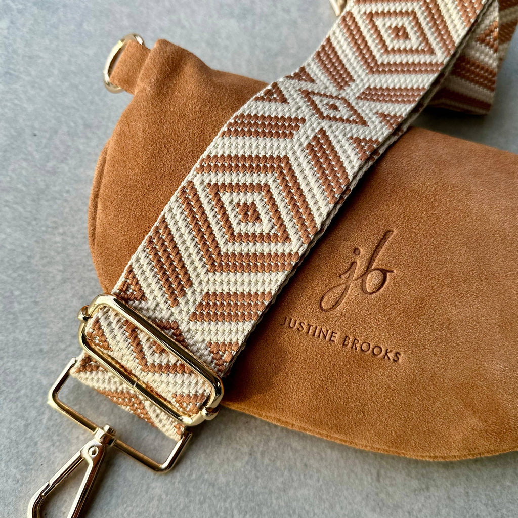 Suede rust crossbody bag