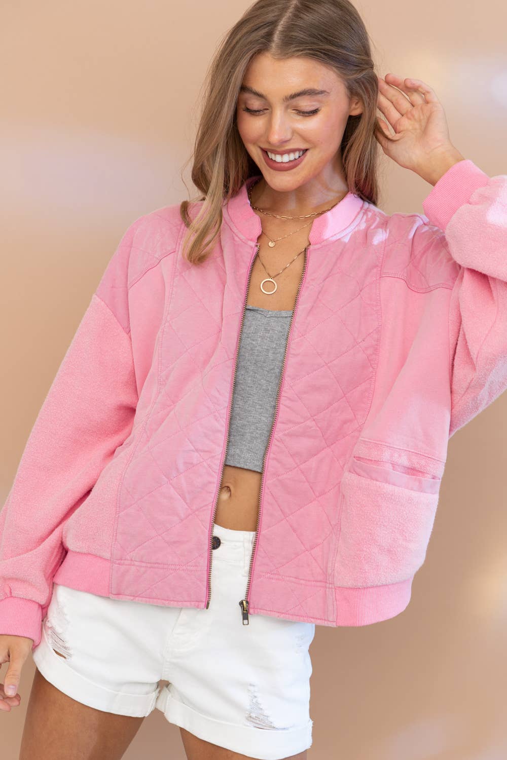 Quilted Fleece Jacket