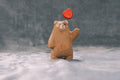 Valentine's Bear Figurine