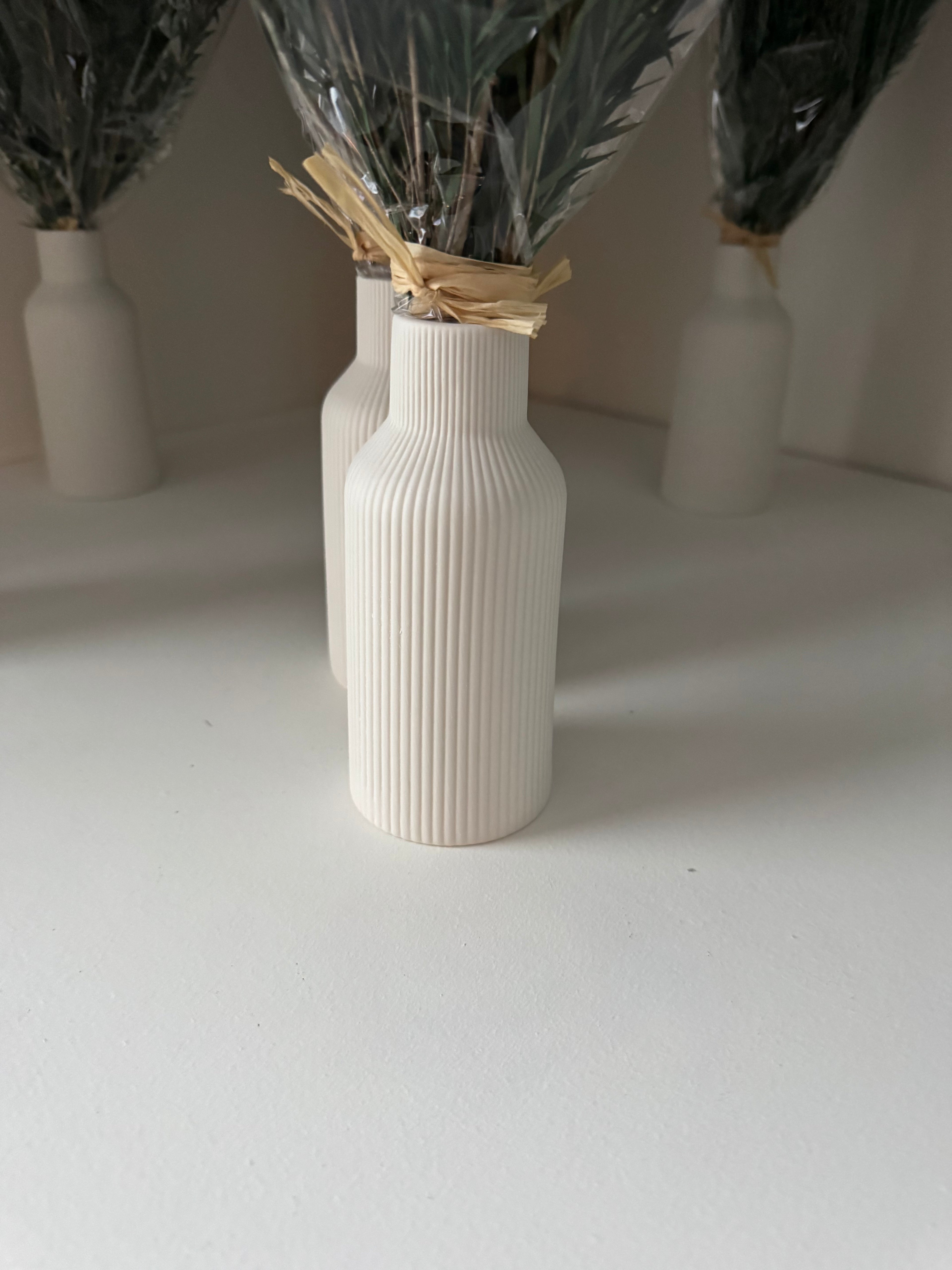Ceramic White Vase - Medium