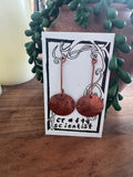 Copper earring | Vintage lace