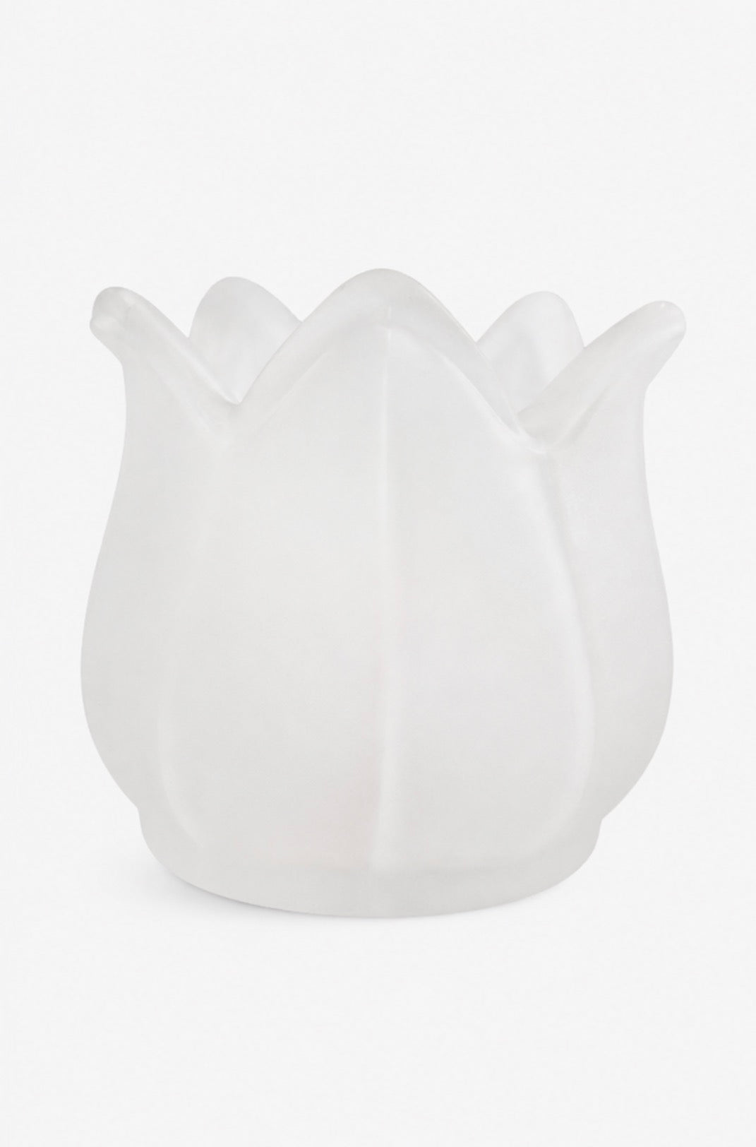 Frosted Glass Tulip Votive Holder