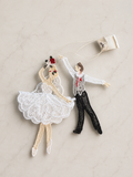 Handmade Lace Dolls - Bride and Groom Set