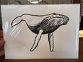 Original Linocut Block Print | Humpback