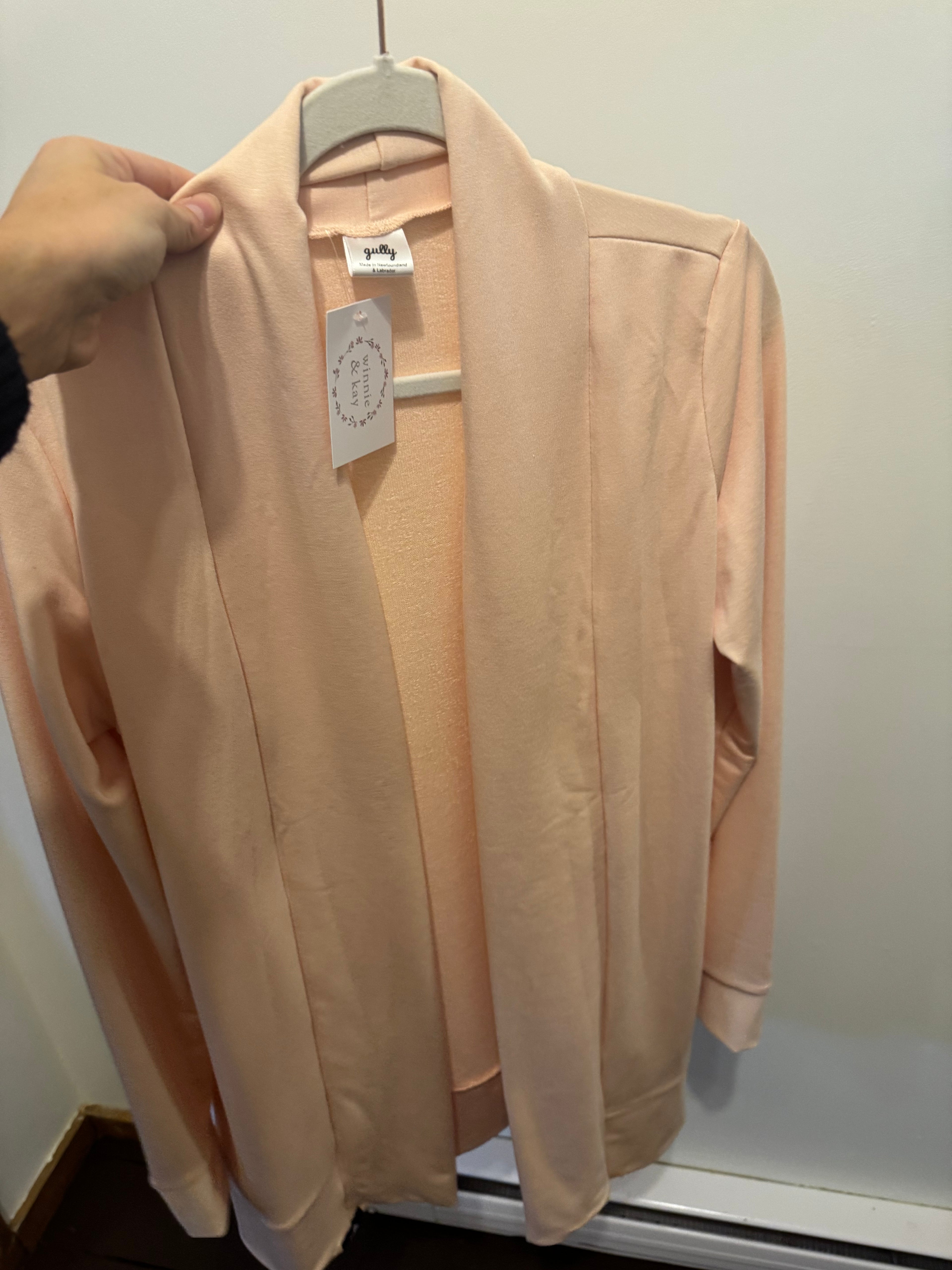 Gully Designs Bamboo Terry Cardigan - Dusty Rose