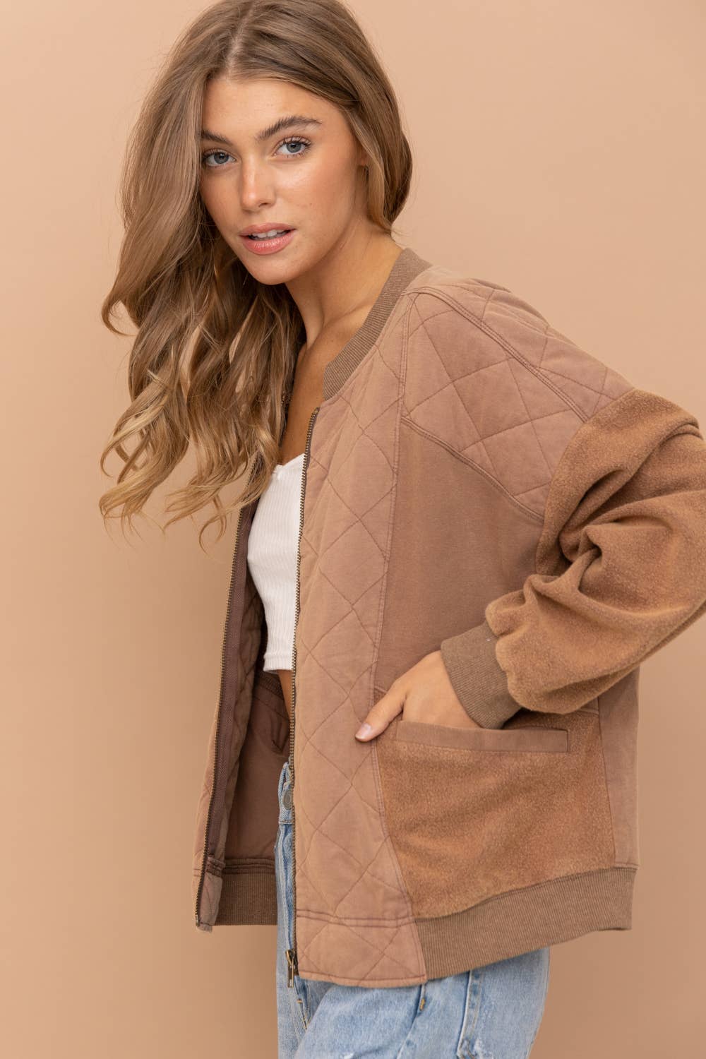 Quilted Fleece Jacket